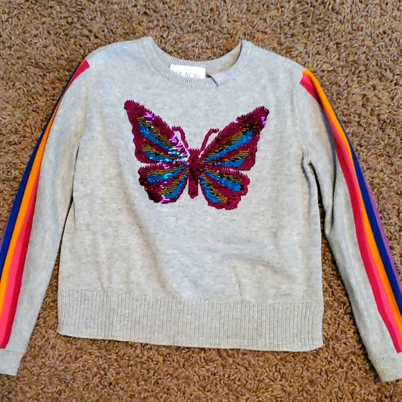 Childrens Place butterfly sequel sweater - Picture 1 of 5